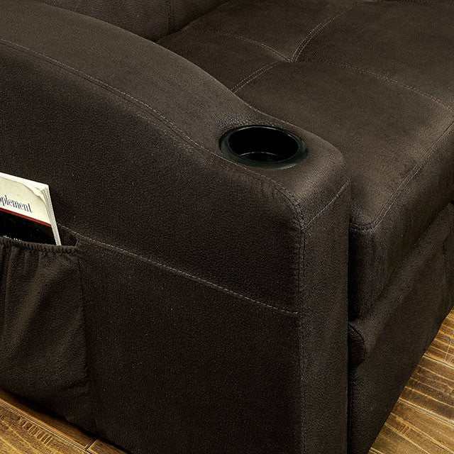 Mavis Dark Brown Futon Sofa