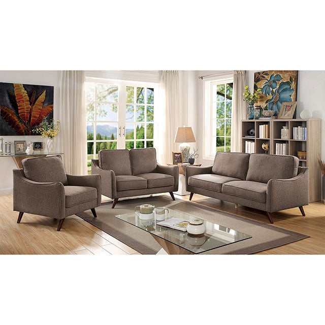 Maxime Light Brown Loveseat