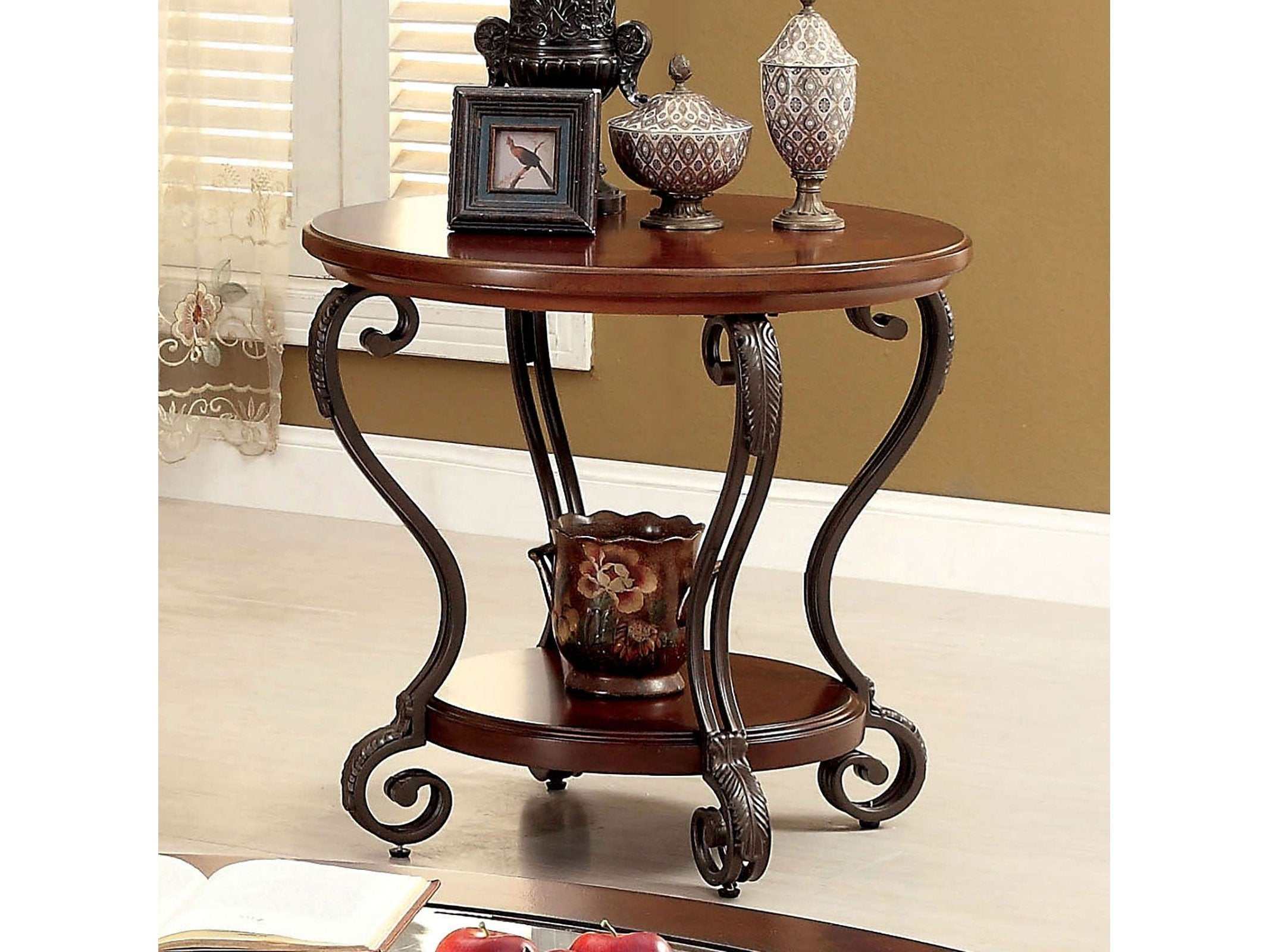 May Brown Cherry End Table