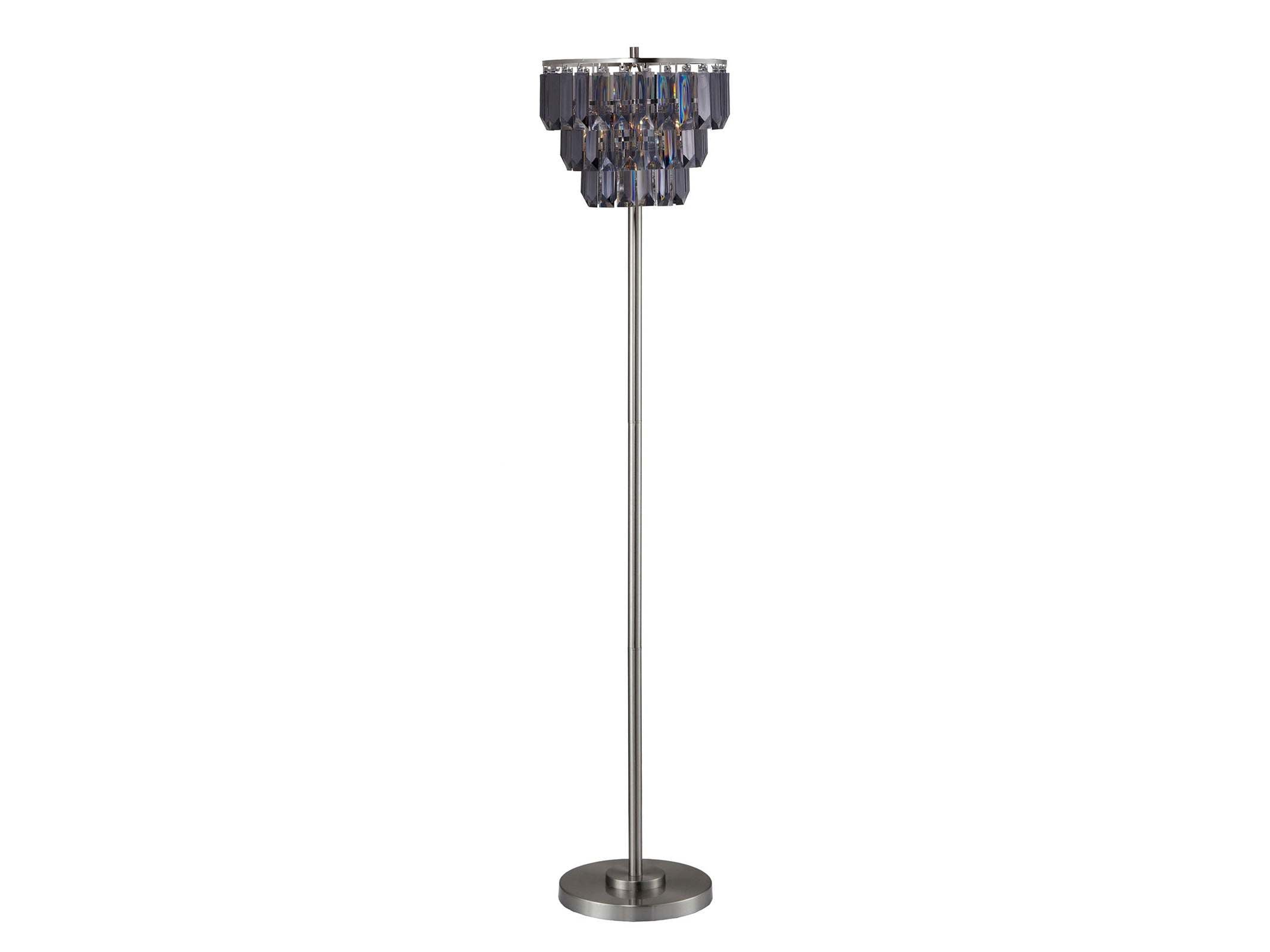 Meg Black/Chrome Floor Lamp