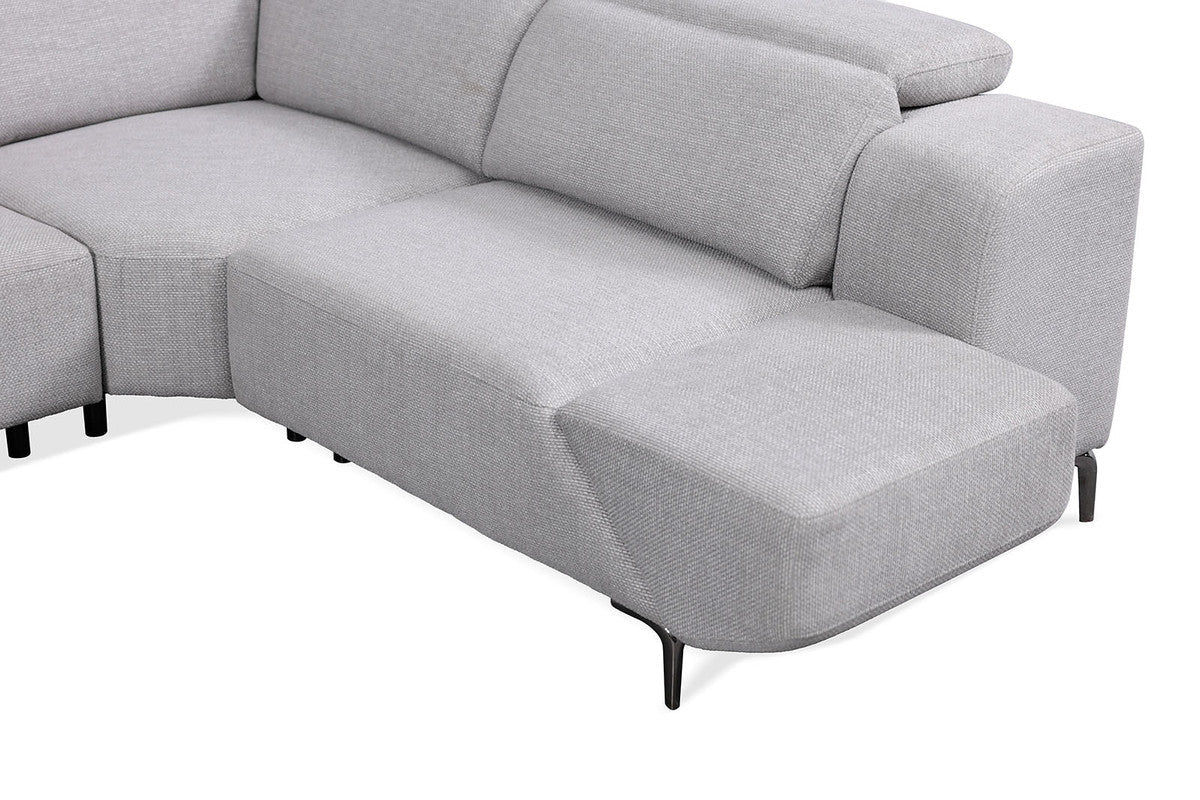 Melancton Light Gray Power Sectional