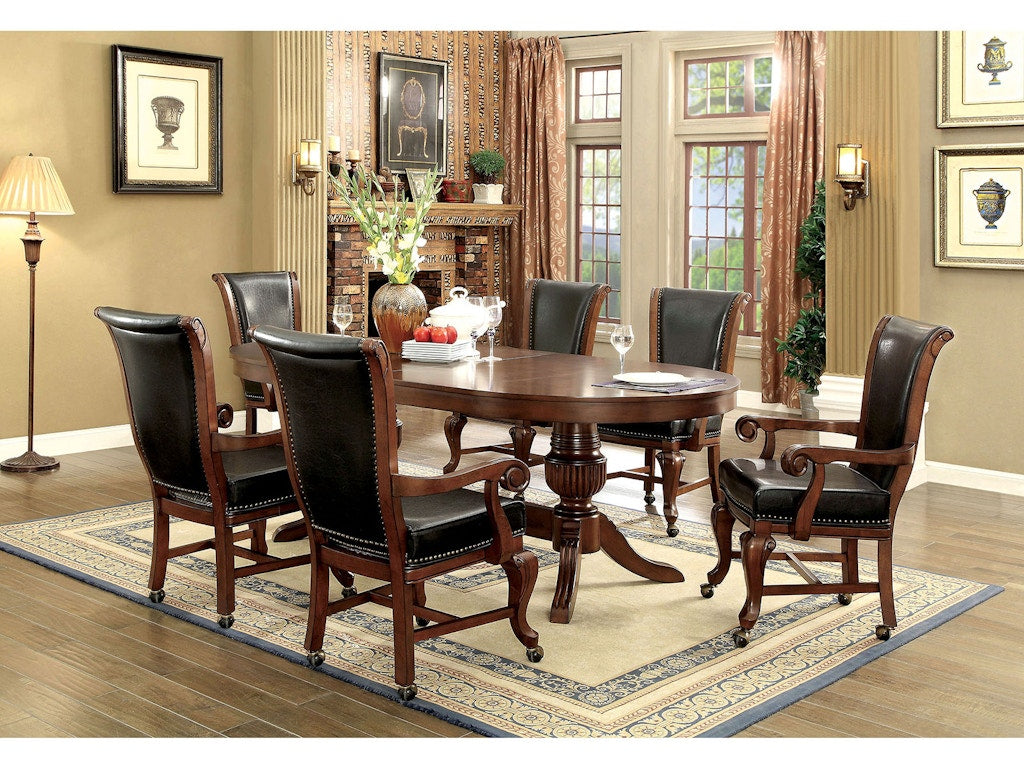 Melina Brown Cherry 7 Pc. Dining Set