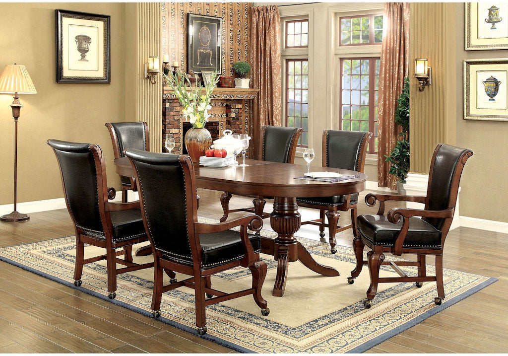 Melina Brown Cherry 7 Pc. Dining Set