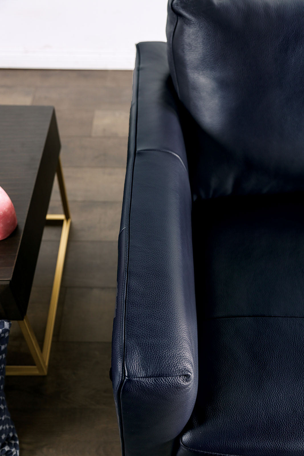 Mezzanotte Midnight Blue Real Italian Leather Chair