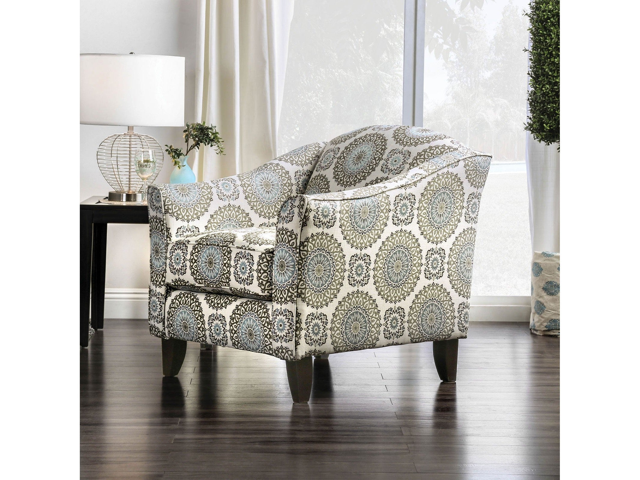 Misty Ivory/Pattern Chair