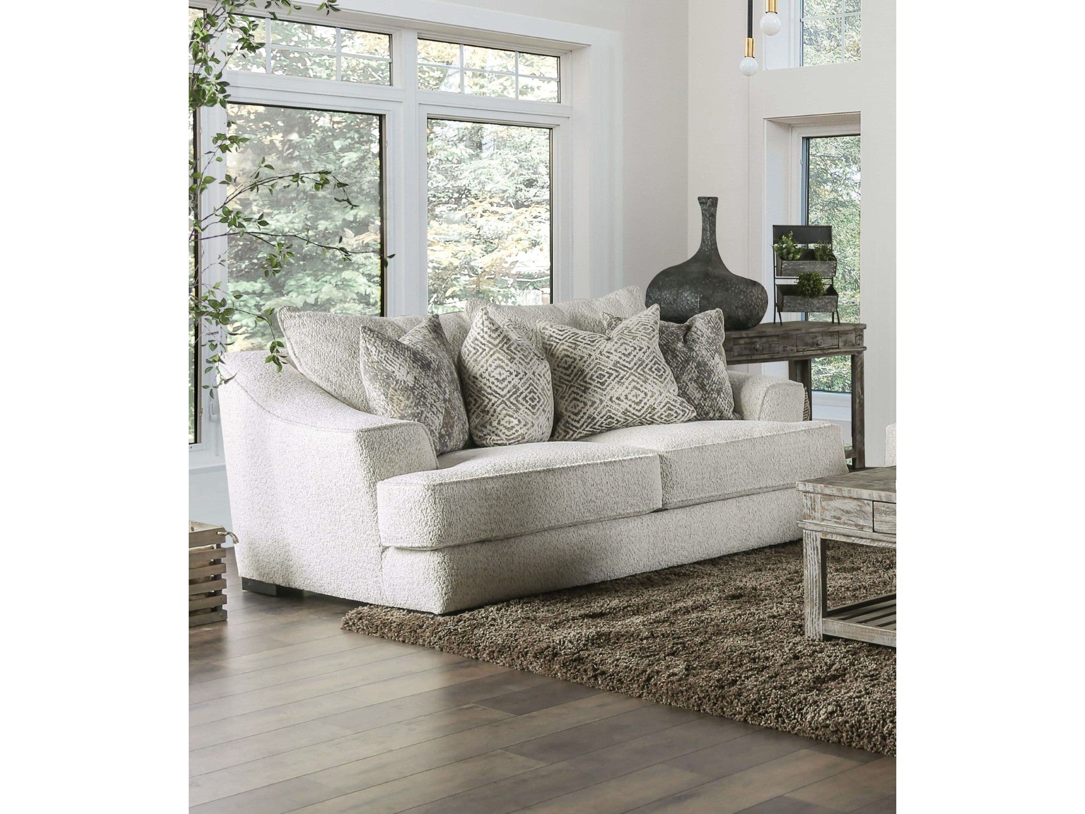 Moorpark Off-White Loveseat