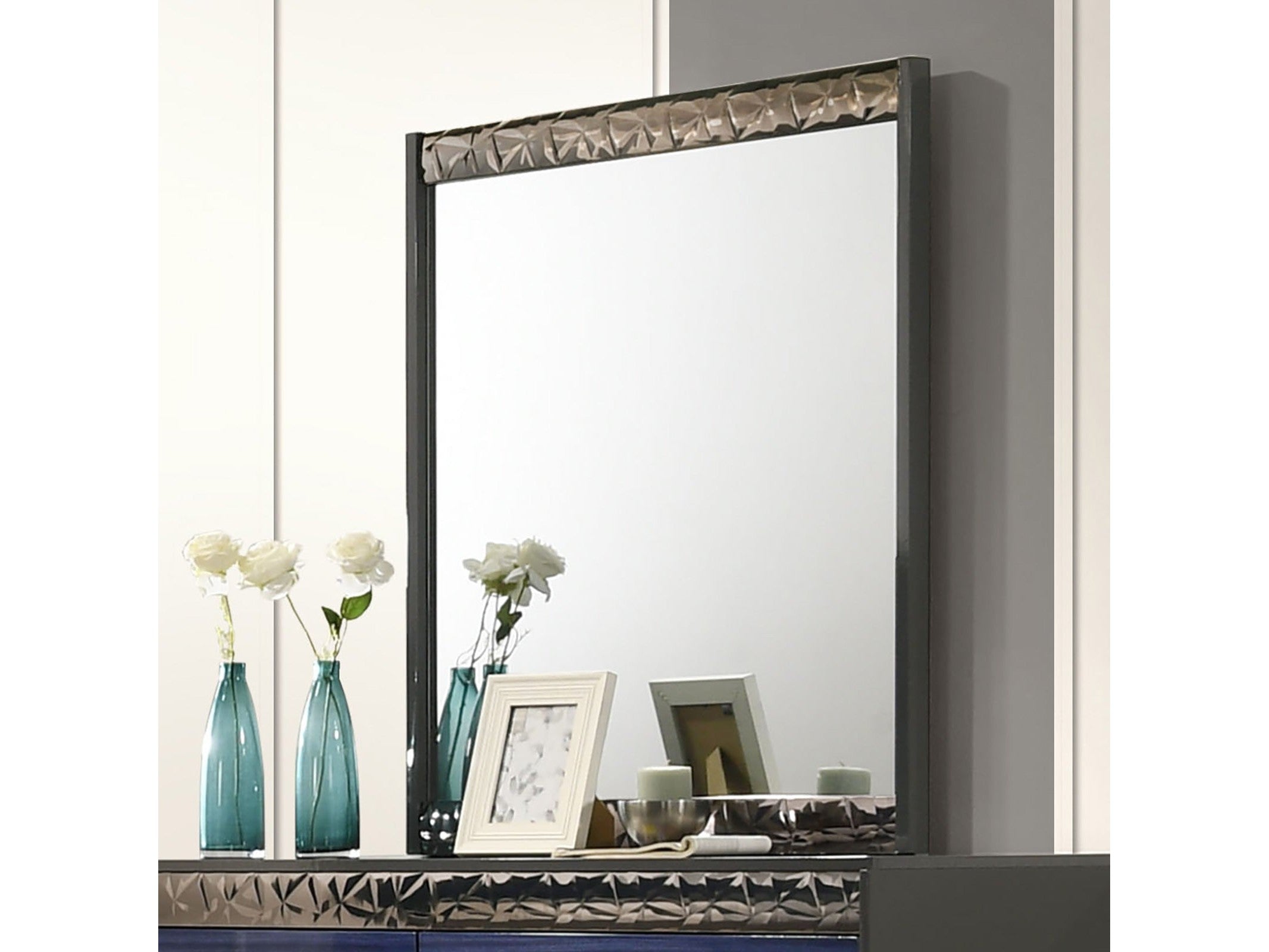 Morcote Ash Gray/Indigo Blue Mirror