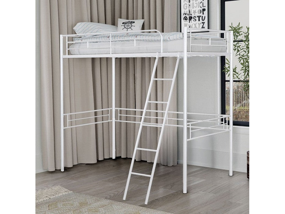 Myles White Twin Loft Bed