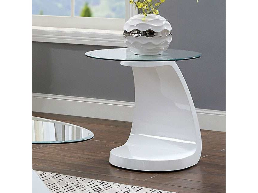 Nahara White End Table