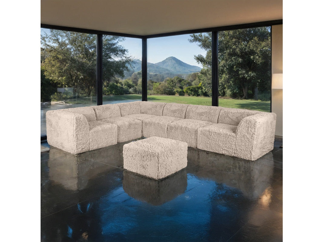 Nappi Taupe Large L-Sectional w/ Ottoman