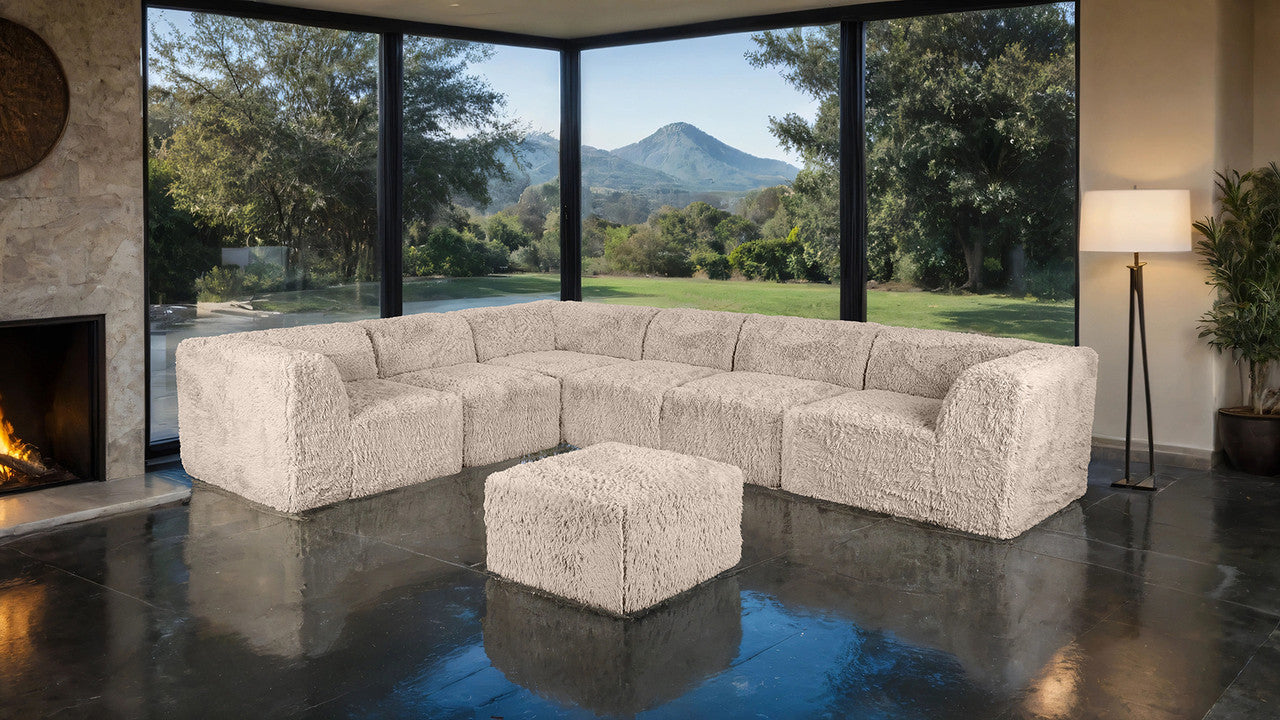 Nappi Taupe Large L-Sectional w/ Ottoman