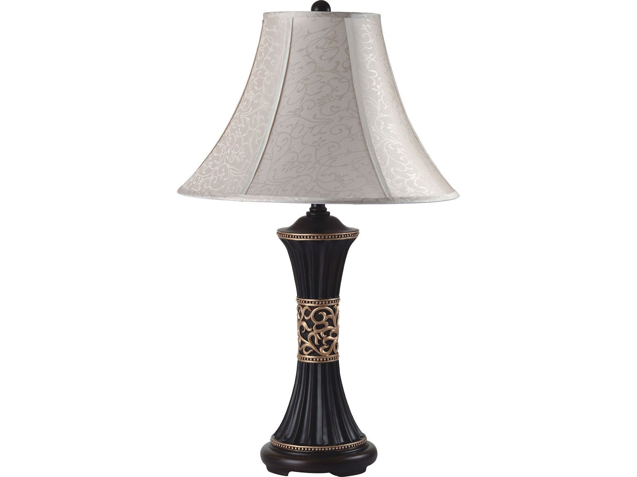Naya Espresso/Off-White Table Lamp (Set of 2)