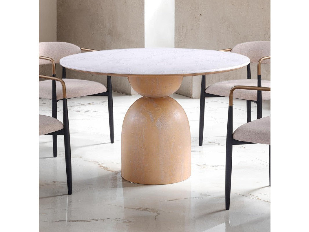 Neasden Natural/Black/White Dining Table