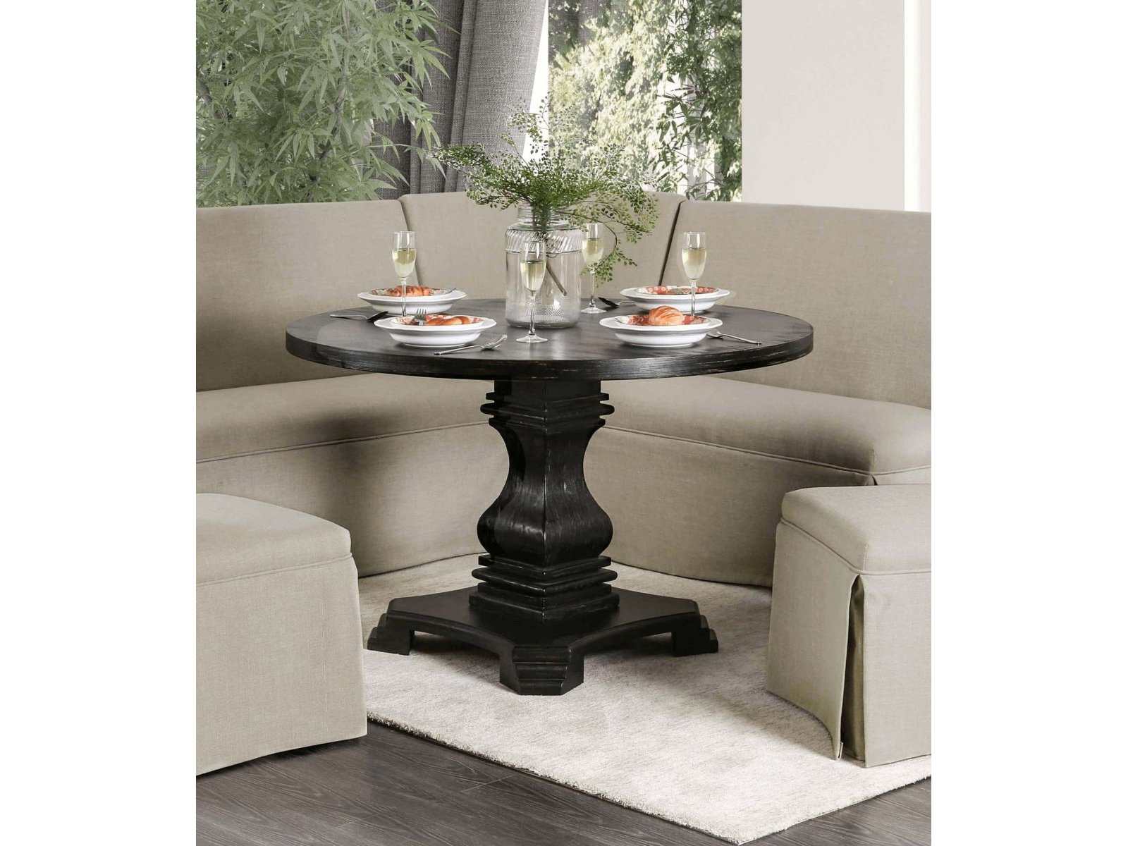 Nerissa Antique Black Dining Table