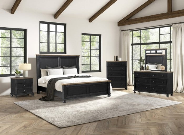 Neue Mills Black/Rustic Oak Chest
