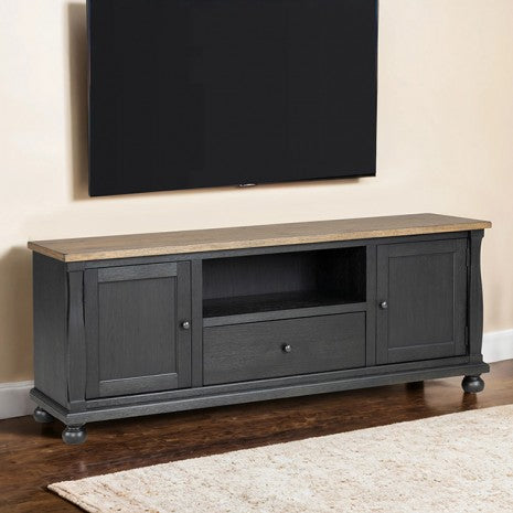Neue Mills Weathered Black/Brown Tv Stand