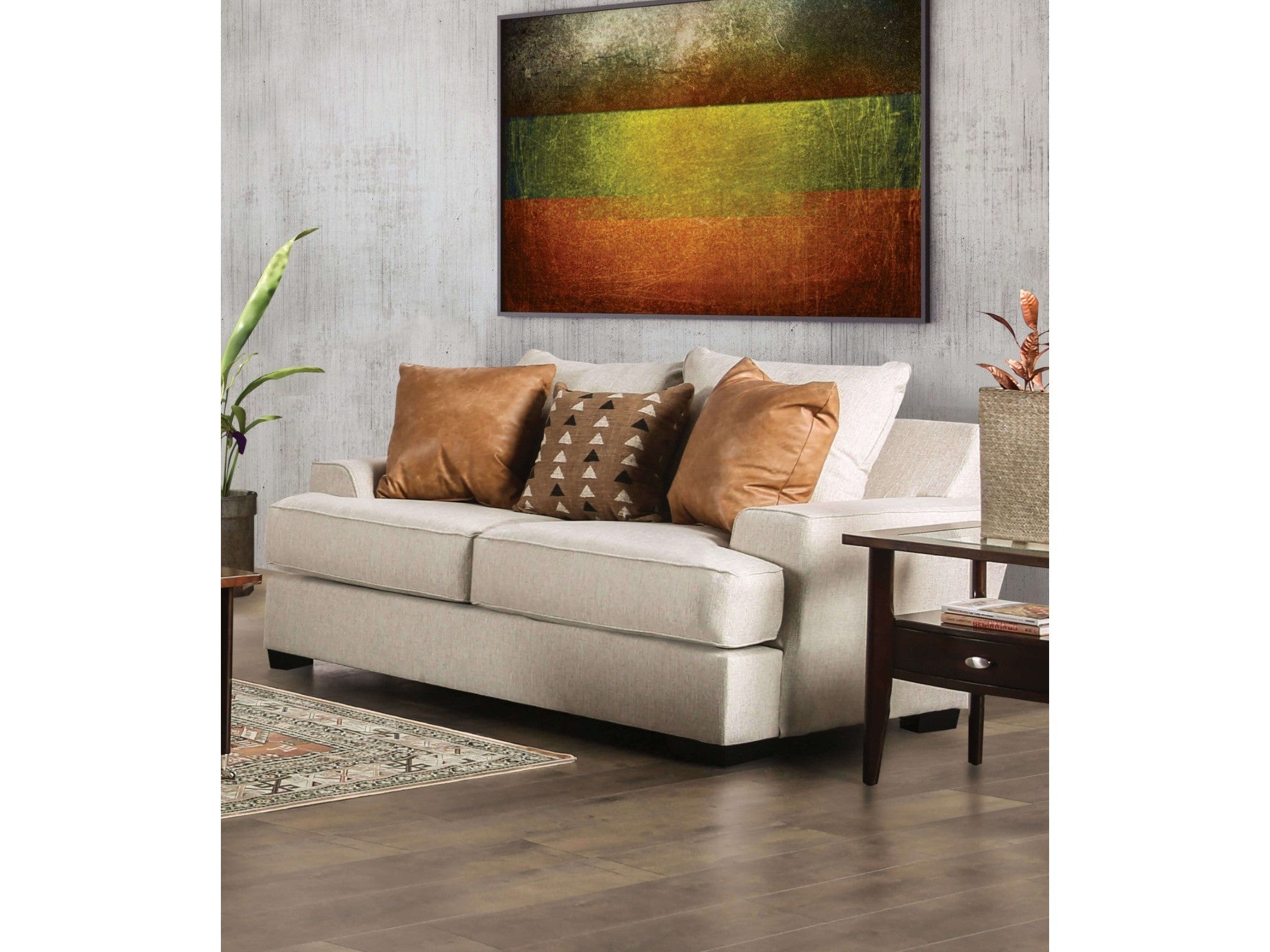 New meadows Sand/Caramel Loveseat