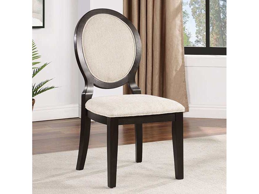 Newforte Espresso/Ivory Side Chair (Set of 2)