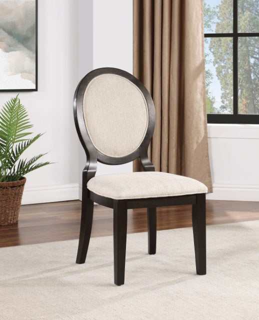 Newforte Espresso/Ivory Side Chair (Set of 2)