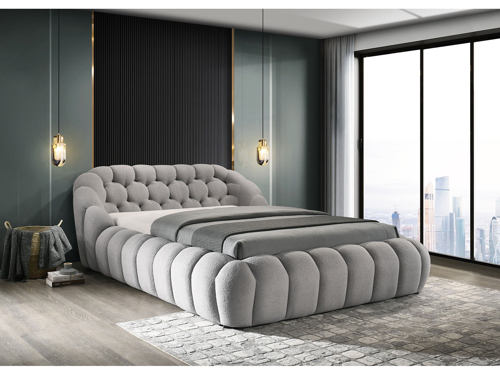 Newquay Gray Queen Bed