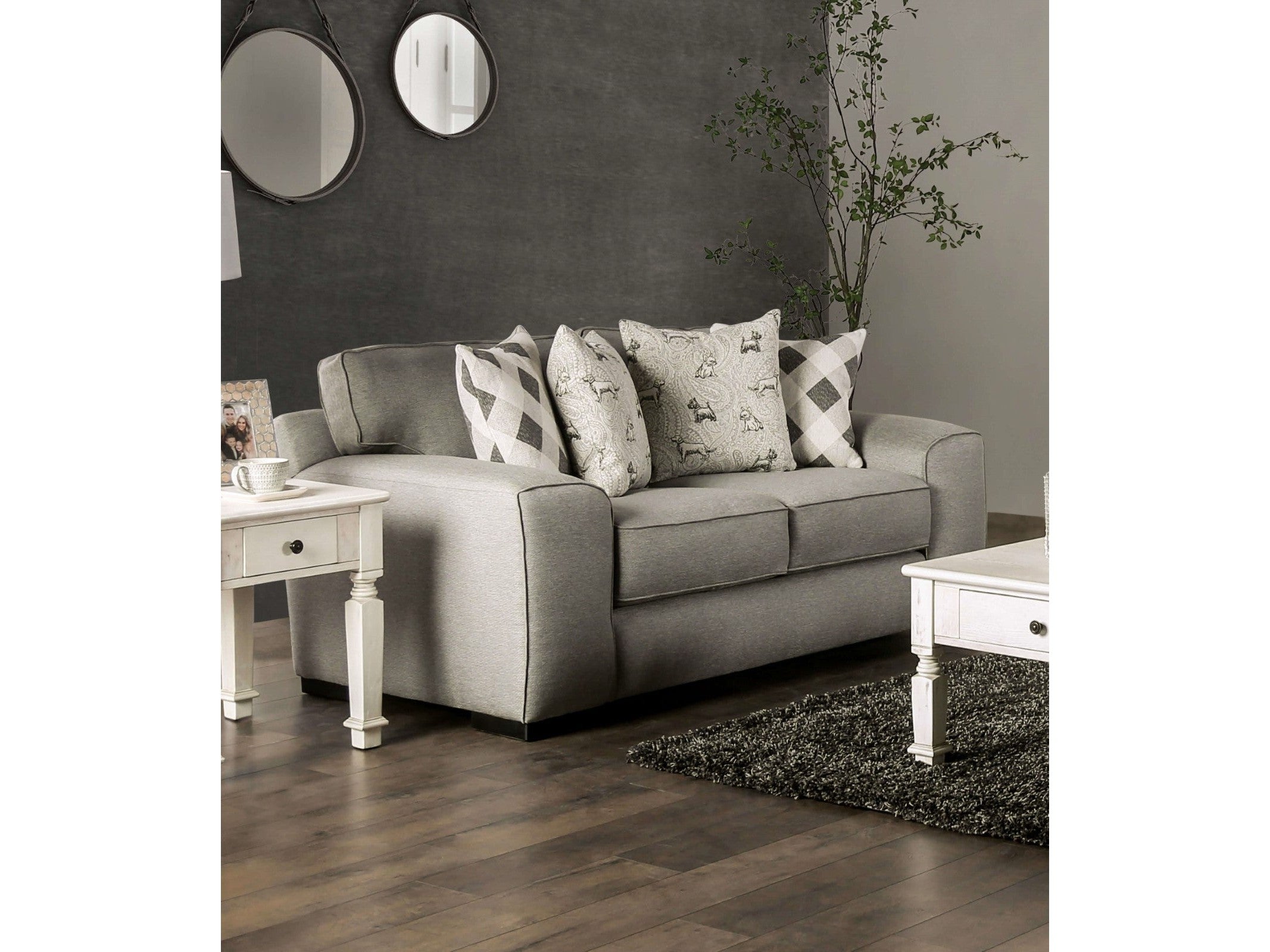 Newry Gray Loveseat