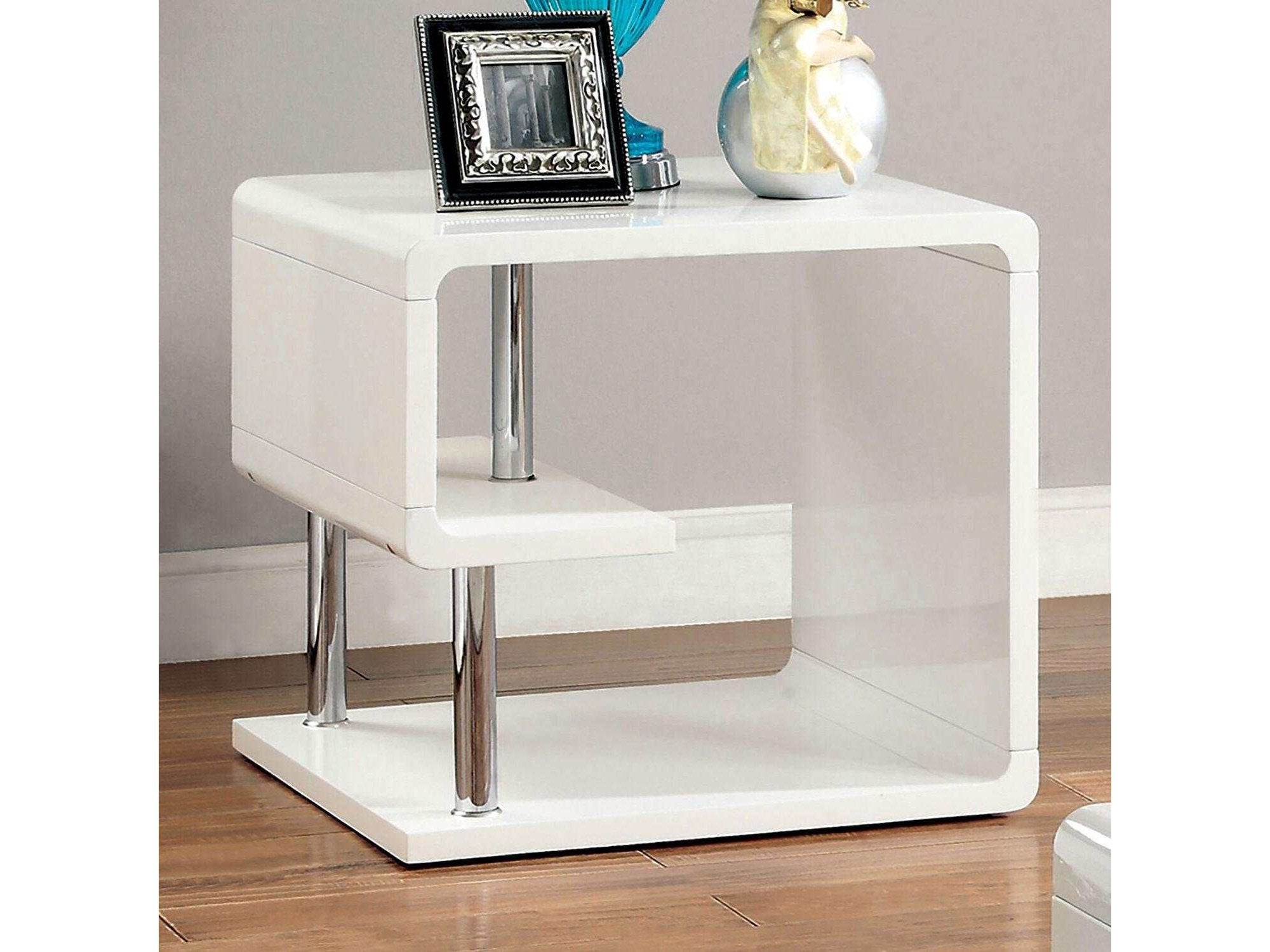 Ninove White End Table