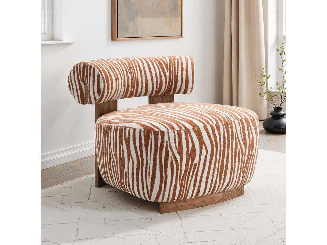 Niobe Rustic Orange Accent Chair