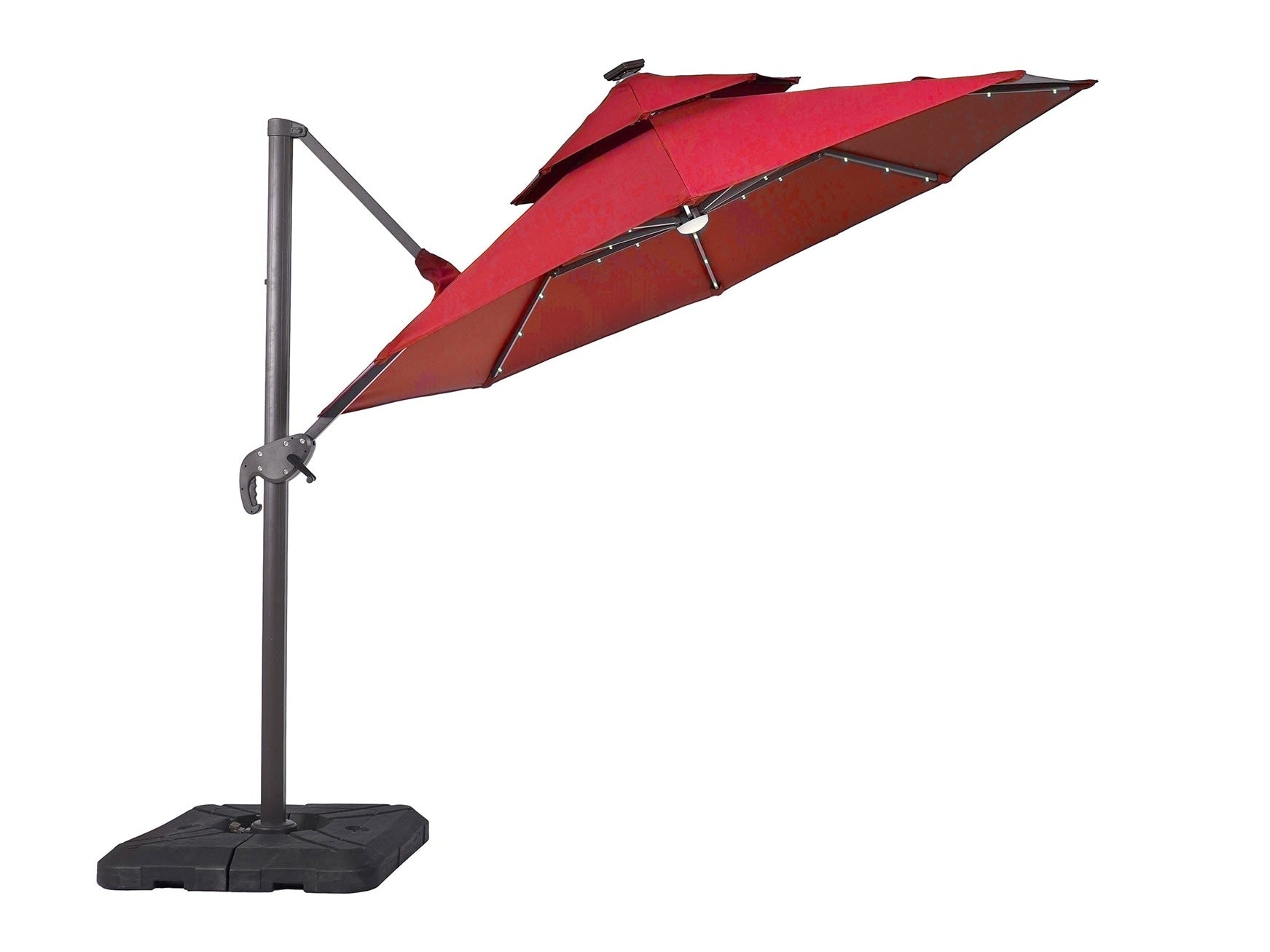 Nuti Red Round Umbrella w/Base