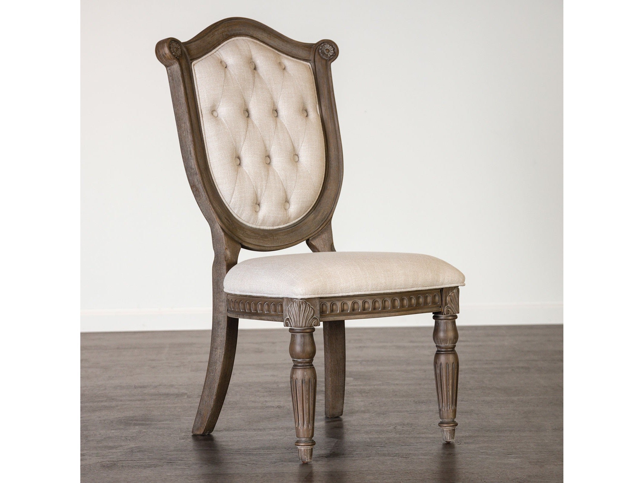 Oakham Weathered Oak/Beige Side Chair (Set of 2)
