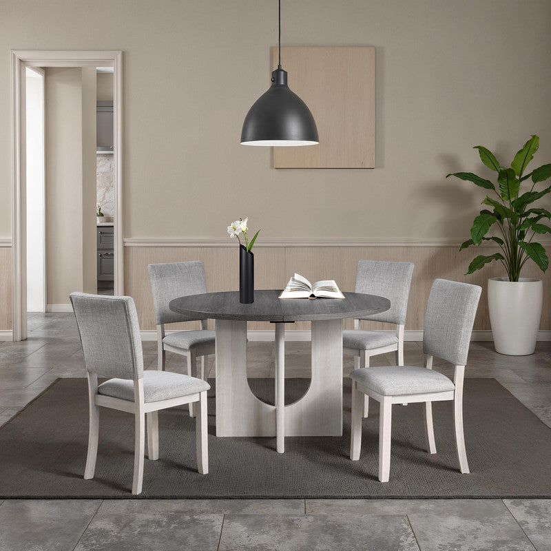 Oberto Gray Side Chair (Set of 4)