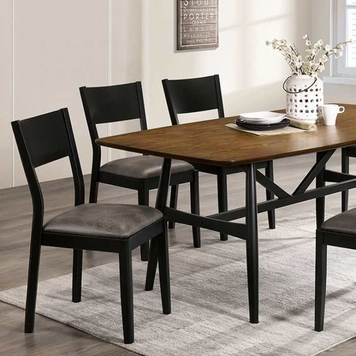 Oberwil Antique Oak & Black Dining Room Set