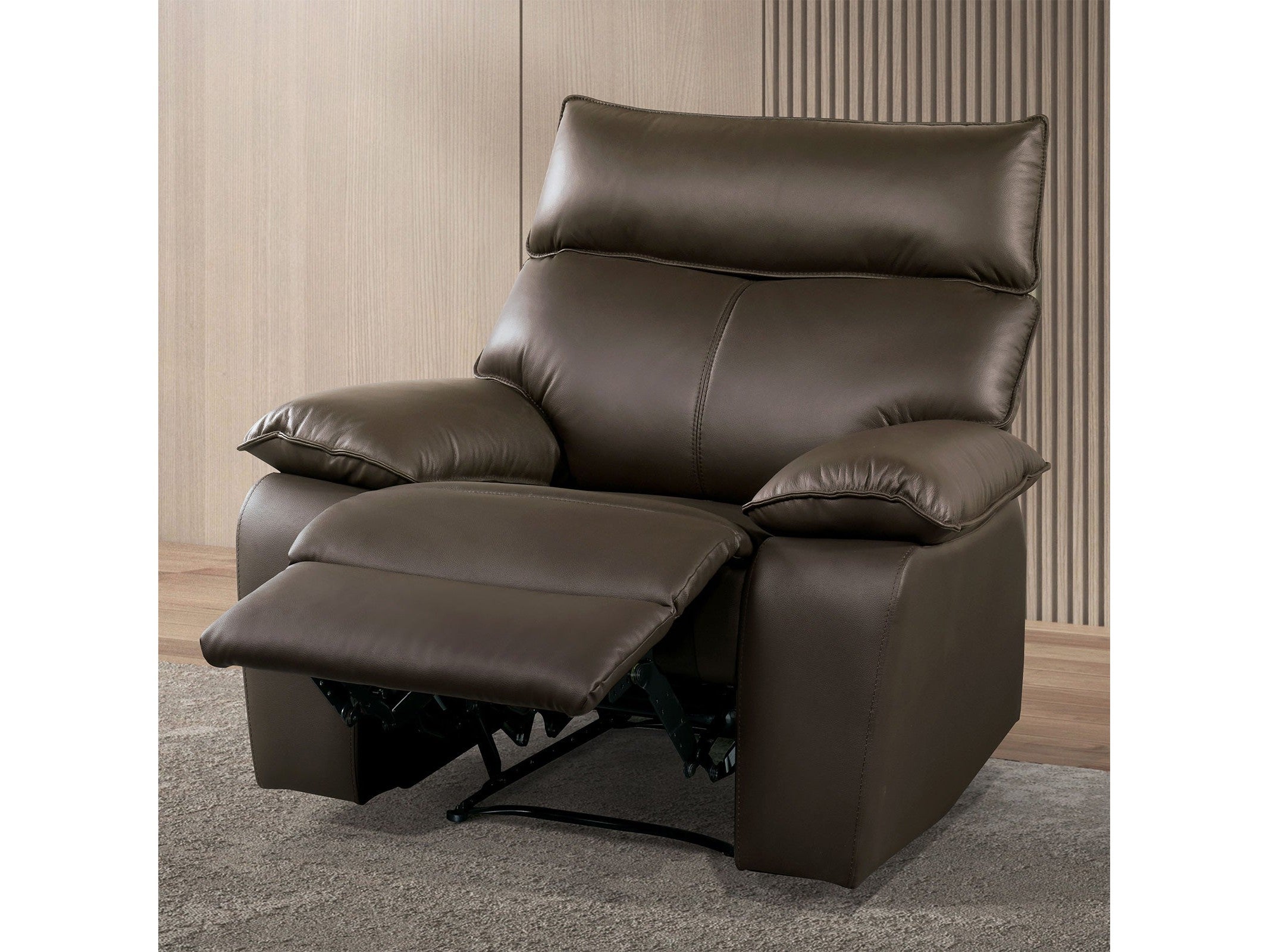 Onoria Brown Leather Match Power Recliner
