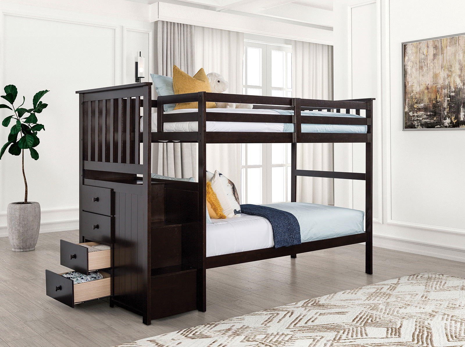 Ontario Espresso Twin/Twin Bunk Bed