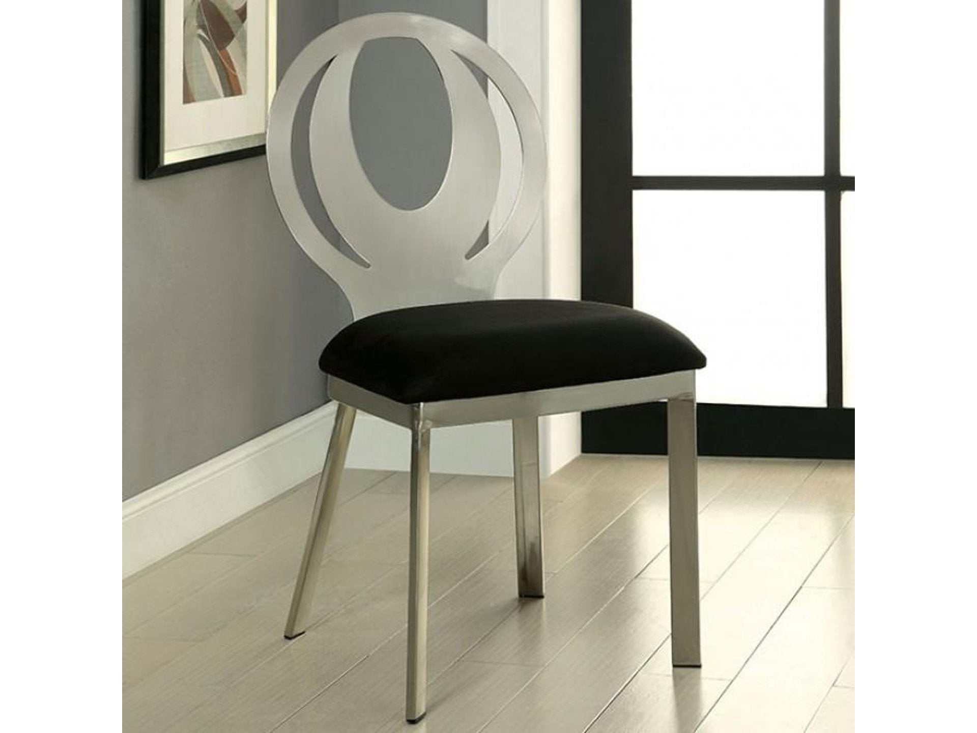 Orla Silver & Black Dining Chair (Set of 2)