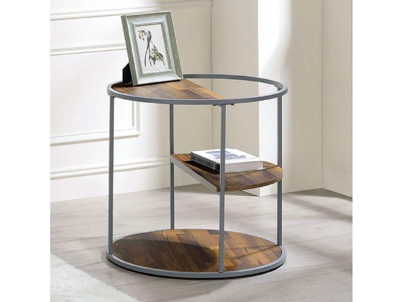 Orrin Gray & Walnut End Table