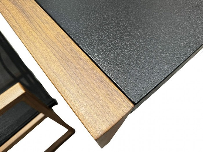 Oswego Black-Natural Outdoor Dining Table