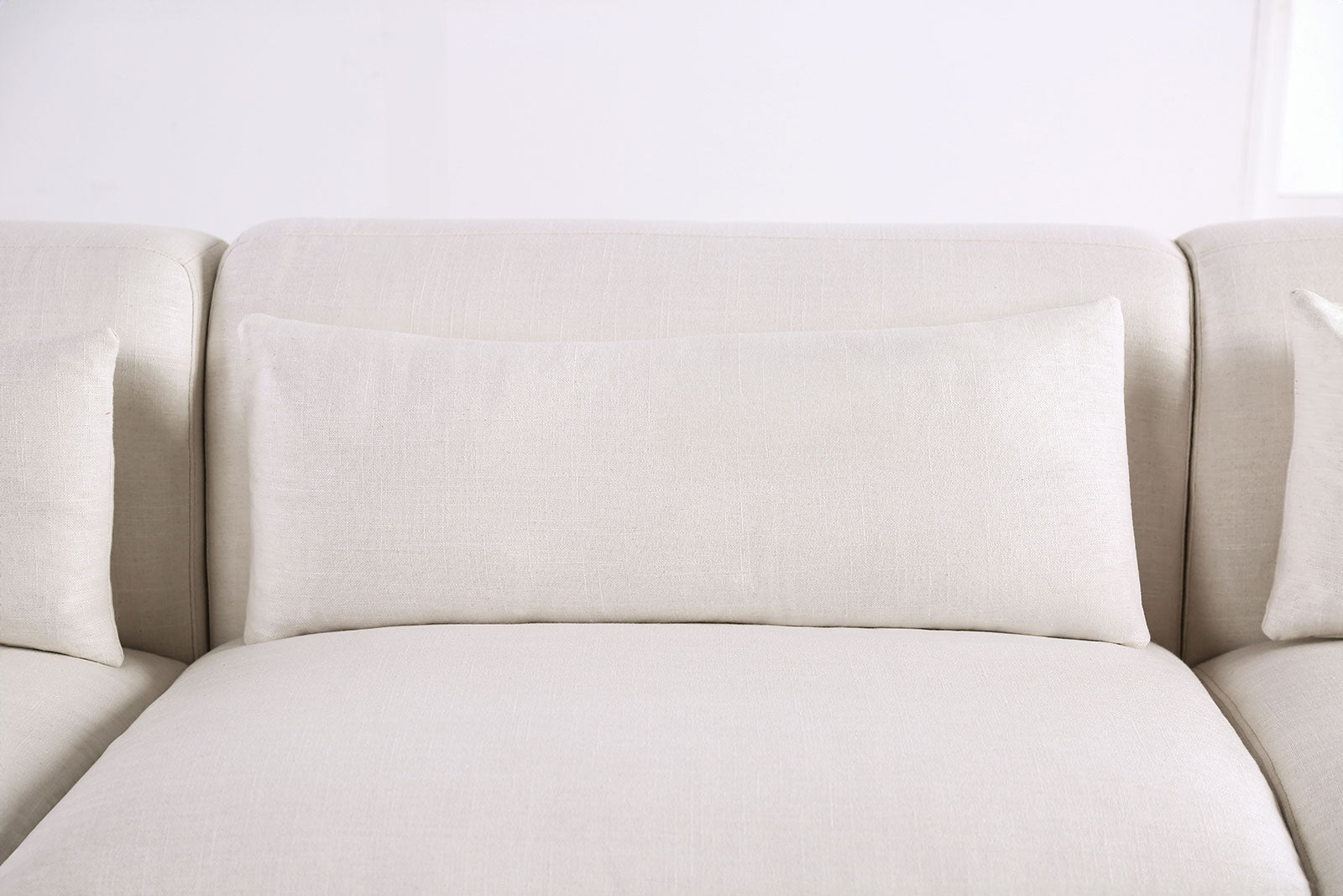 Paderborn Linen White Left Chaise Sectional