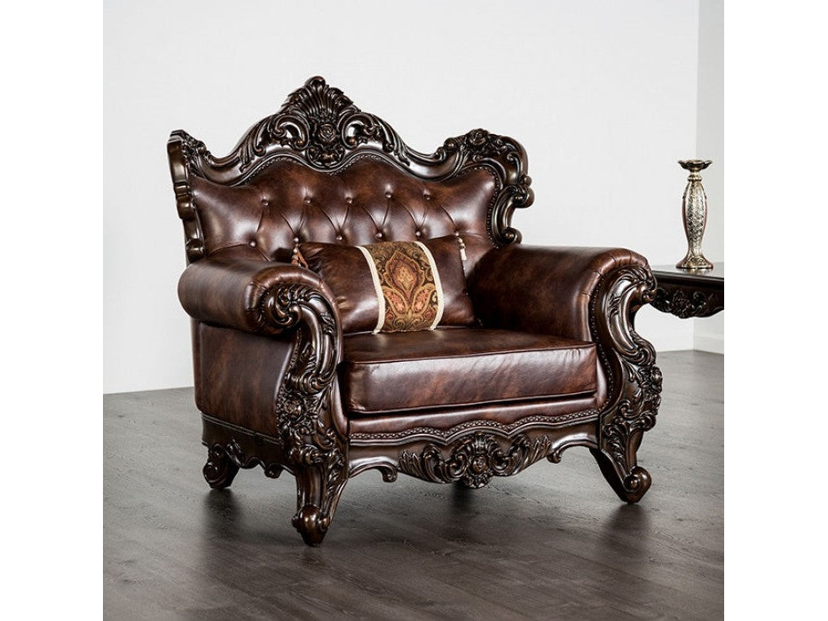 Palencia Dark Cherry/Brown Leatherette Chair