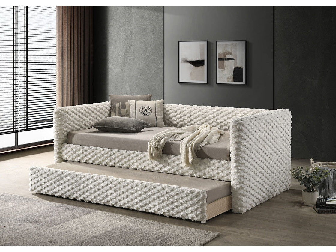 Palmeri White Twin Daybed w/ Trundle