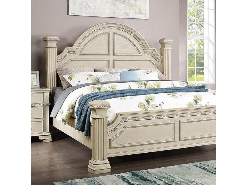 Pamphilos Antique White Queen Bed