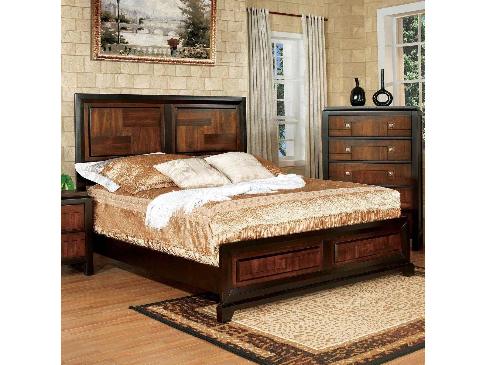 Patra Acacia & Walnut Eastern King Bed
