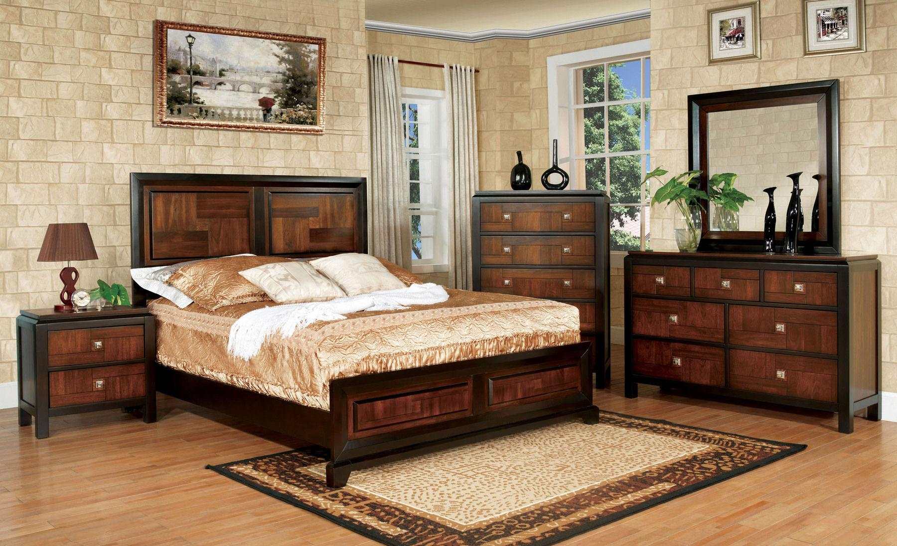 Patra Acacia & Walnut Eastern King Bed