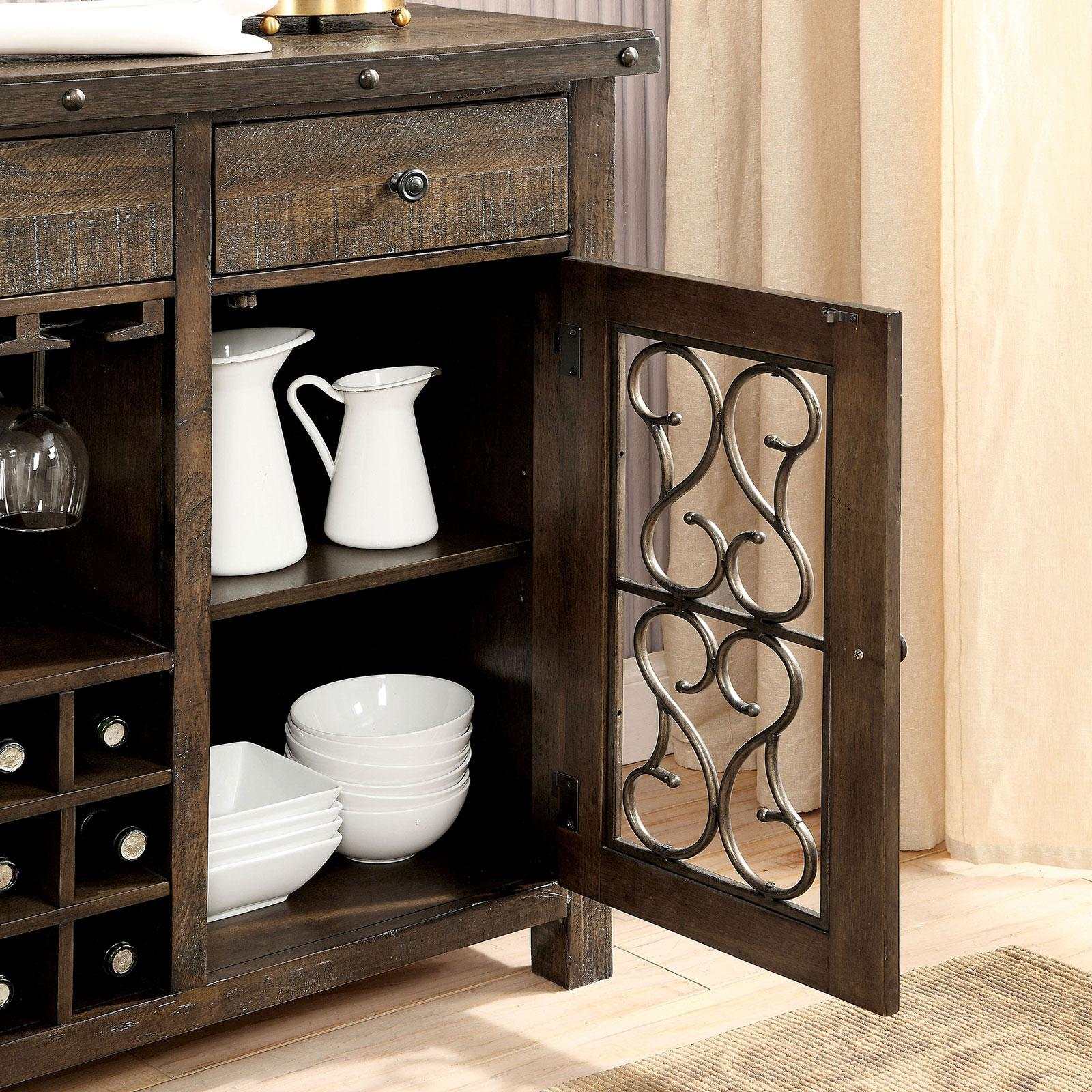 Paulina Rustic Walnut Server