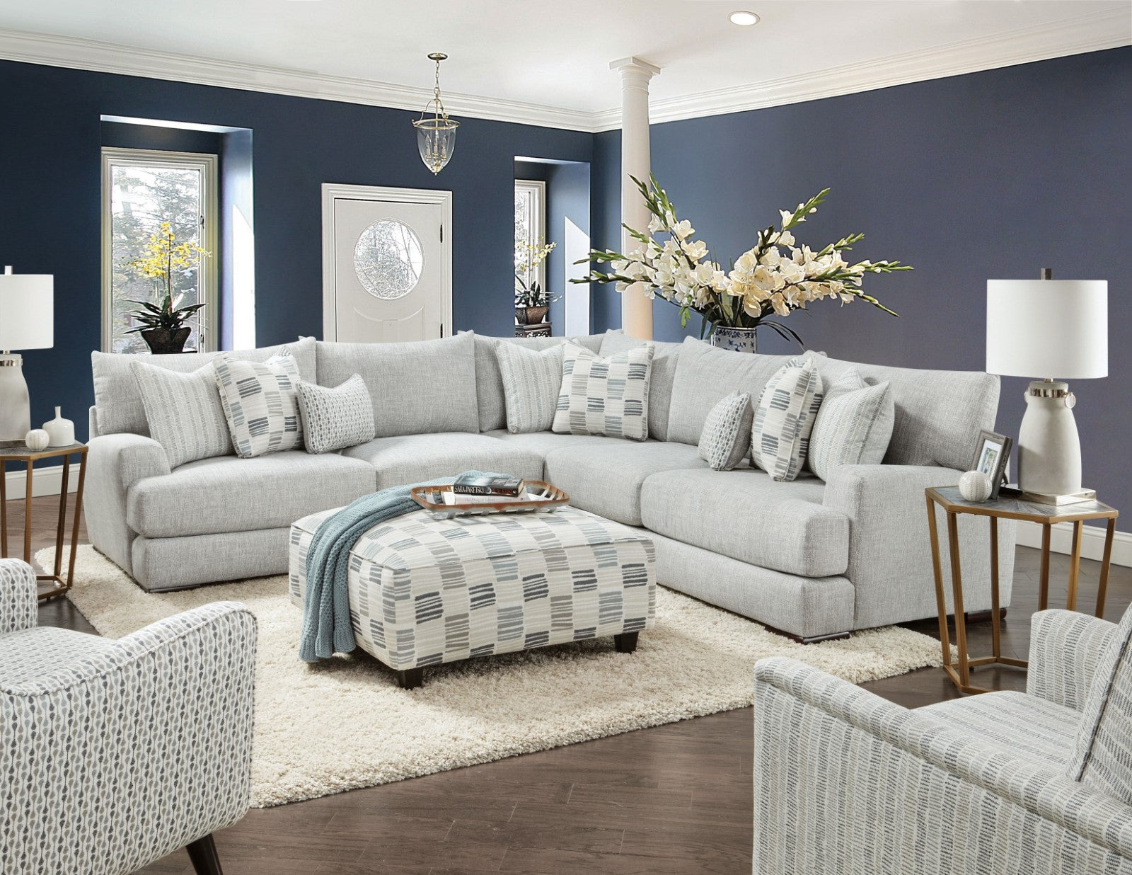 Pelham Stripe Multi Accent Chair