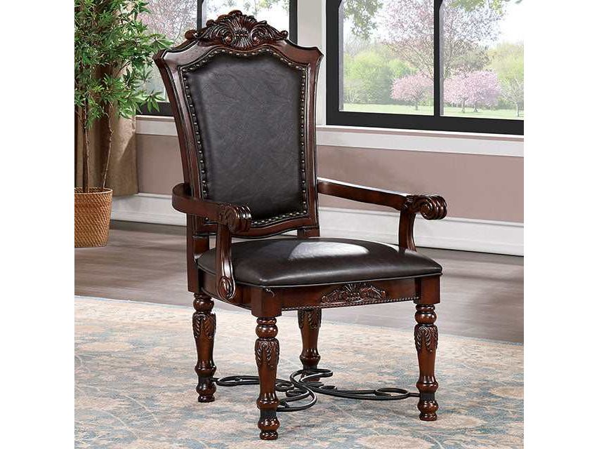 Picardy Brown Cherry/Black Arm Chair