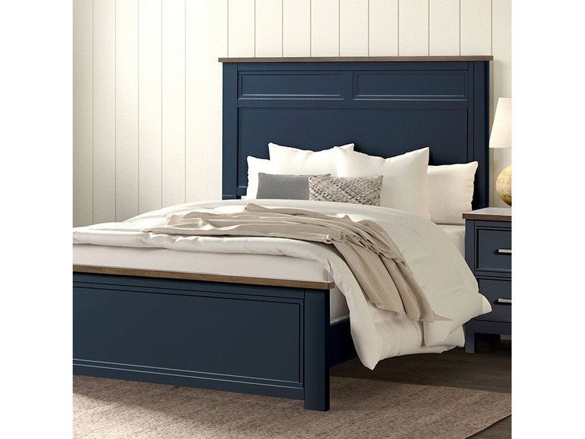 Pinetop Blue/Dark Brown Full Bed