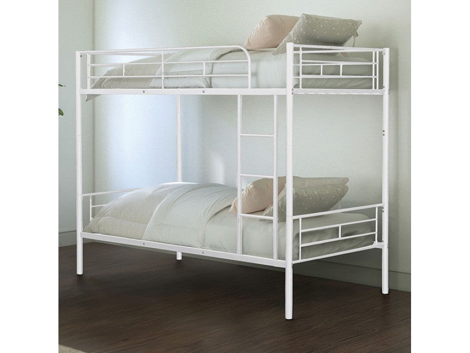Plutus White Twin/Twin Bunk Bed
