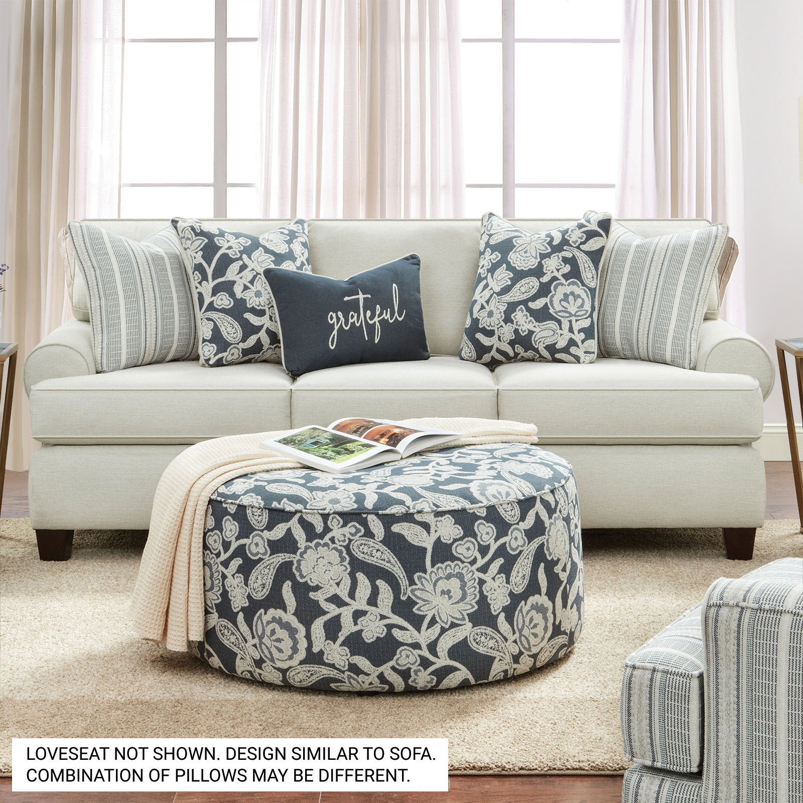 Porthcawl Ivory Sofa & Loveseat