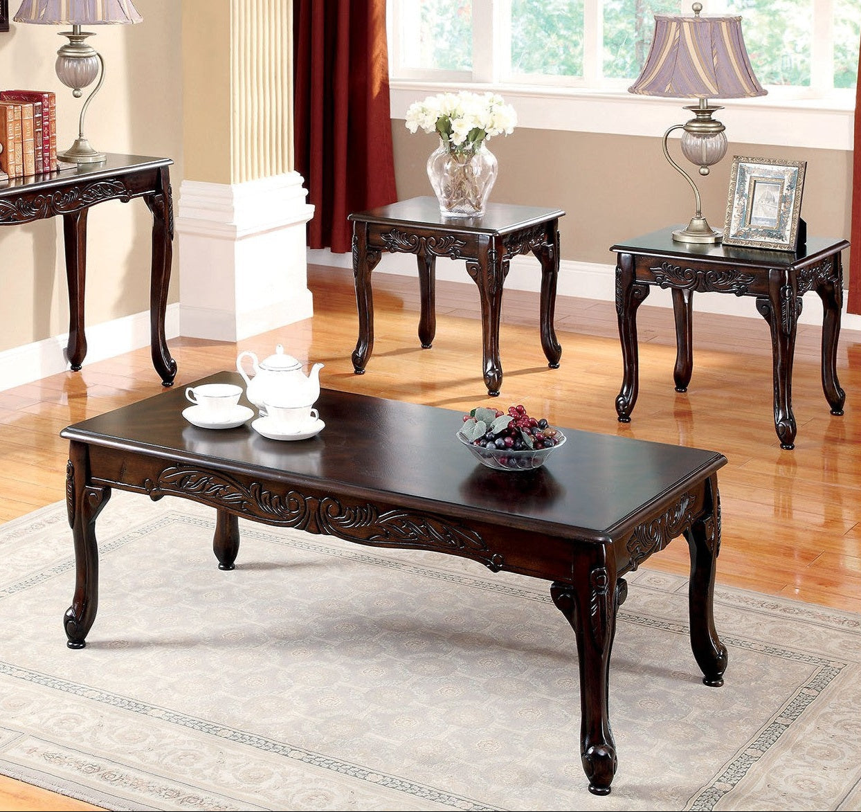 Quirino Light Brown/Dark Brown Loveseat