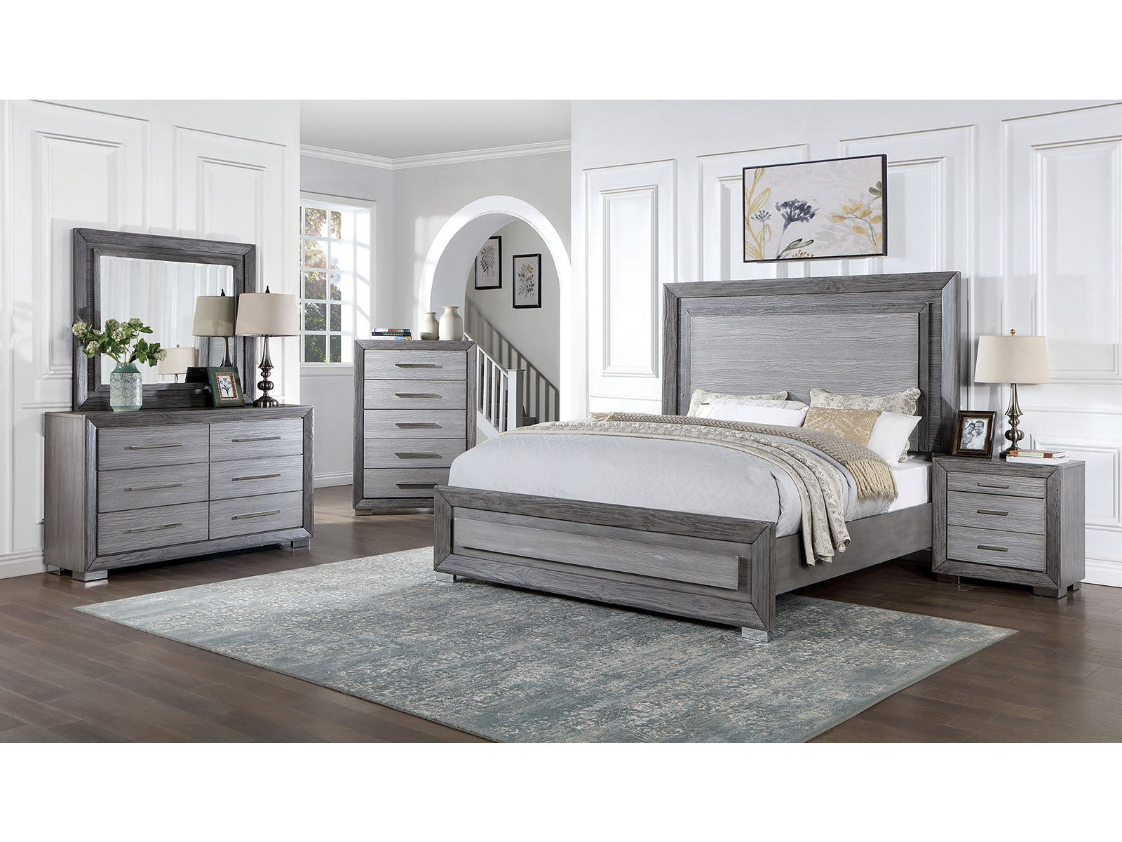 Raiden Gray 4 Pc. Queen Bedroom Set